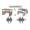 VECELO Wood Dining Table Set for 4 with Bench Kitchen