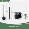 Eyliden Toilet Bowl Wand Kit and Plunger Combo, with 10pcs