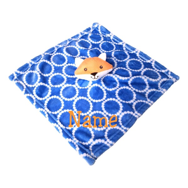 SONA G DESIGNS Fox Personalized Baby Lovey with Name Plush
