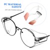 LALAFINA 2Pairs Eye Glasses Side Shields Durable Protector for Eyewear