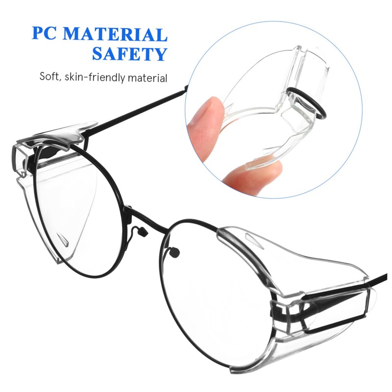 LALAFINA 2Pairs Eye Glasses Side Shields Durable Protector for Eyewear