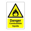 Safety First Display LTD Danger Combustible liquids Sign - 1.2mm