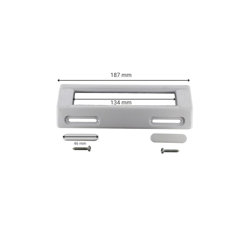 Self Spares Universal Fridge Freezer Door Handle Fixing Holes White