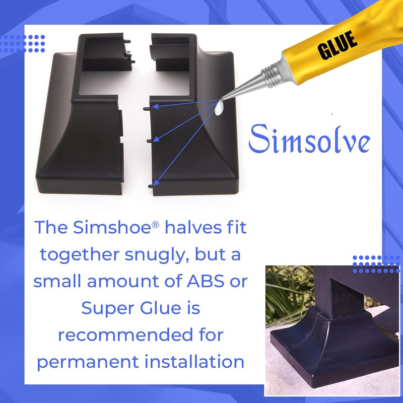 Deck Post Base Cover Durable, Snap-Together Shoe Base Instantly Transforms