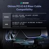 Okinos, PCI-E 4.0 Riser Cable, Compatible with RTX4090, RTX4080, RX7900XTX,