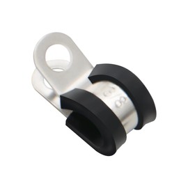 HXH 45PCS 3/8 Inch Stainless Steel Clamps（Accessories Included）, Automotive Wire Clamps, Versatile Pipe or Wire Cord Installation Solutions with Rubber Coated Protection