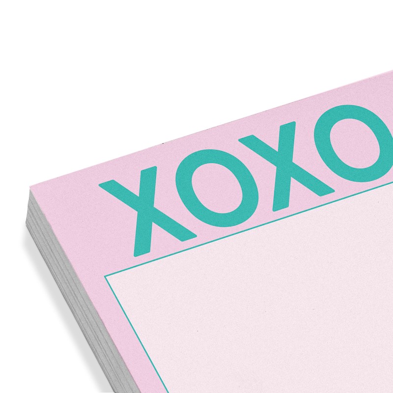 1-Count Knock Knock XOXO Sticky Note Pad (Pastel Version), 3