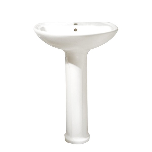 American Standard 0236.111.020 Cadet Pedestal Top and Leg with Center Hole Only, White