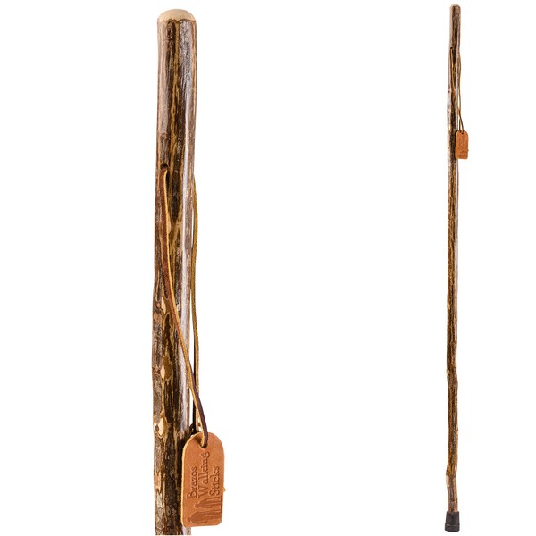 Brazos Trekking Pole, Hiking Pole/Stick or Walking Stick Handcrafted of Lightweight Wood and Made in the USA, Traditional, Ironwood, 58"