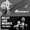 AMYSPORTS Egg Lead Fishing Weights Kit Drop Bass Weights Sinker