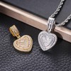 Lulu Mel Silver Heart Necklace 14K Gold Plated Heart Pendant