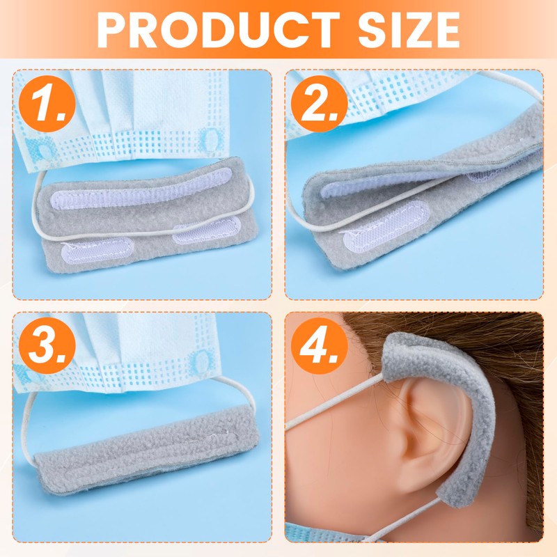 STSTR 4Pcs Nasal Cannula Ear Cushions, Breathable Oxygen Ear Protectors