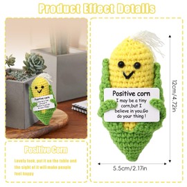 YALiya Positive Potato Knitted Corn Doll, Positive Grain, You Will Make Your Friends Smile and Encourage Family, Friends and Children
