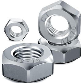 Pack of 120 Hex Nuts M8, HOLMOL Stainless Steel Nuts M8, A2 V2A Stainless Steel Nut Kits, DIN 934 Nut M8 Stainless Steel, Hex Nut for Washers, Bolts and Screws