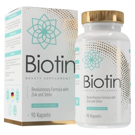 Skinlove® High-Dose Biotin, 10,000 mcg D-Biotin Enriched with Zinc and Selenium, 365 Vegan Tablets in 1 Year Supply, Vitamin B7 for Hair, Skin and Nails