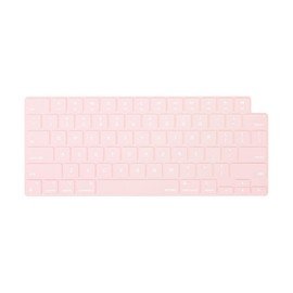 MOSISO Keyboard Cover with Solid Texture Compatible with MacBook Air 15 inch M3 A3114 M2 A2941/Air 13.6 A3113 A2681/Pro 14/16 M4 M3 M2 M1, Baby Pink