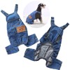 Pet Clothes Elastic Jeans Overalls Comfortable Washed Denim Cute Style