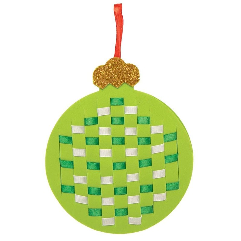 Baker Ross FE997 Christmas Bauble Weaving Kits - Pack of