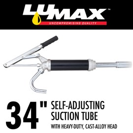 Lumax LX-1316 Black Heavy-Duty Lever-Action Barrel Pump Designed for fast transfer of Non-Corrosive Fluids, such as, Heating Oil, Motor Oil, Transmission Fluid, Automotive Additives
