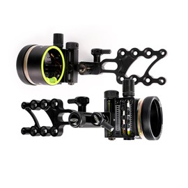 Compound Bow Sight Aluminum Alloy Archery Bow Sights 0.019" Fiber Optic 5 Pin Bow Sight with Sight Light Compound Bow Accessory (Short Pole)