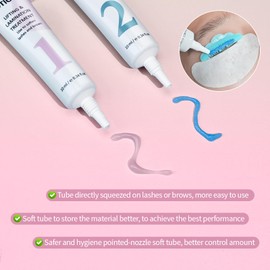 Lomansa Lash Lift Kit, Eyelash Perming Kit, Brow Lamination Kit, Easy Squeeze Tube Design, Beginner Friendly 15 Uses, Up to 6 Weeks Curl(Lash Lift Balm)