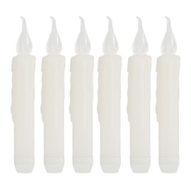 6 Pcs LED Taper Candles Smokeless Reusable Warm Light Long Strip Candle Lights for Parties Weddings Family Gatherings