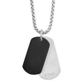 Akzent 5010306 Stainless Steel Necklace Pendant Engraving 55 + 5 cm, Stainless Steel