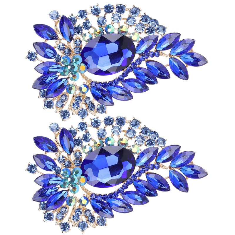 2Pcs Corsage Brooch Fashion Retro Exquisite Alloy Pins Applique Clothing