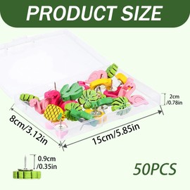 GHPKOTW 50 Reißzwecken, Flammenvogel Pinnadeln Kaktus Heftzwecken, Niedliche Reißnägel Dekorative Pinnwandnadeln, Korktafel Nadeln Stecknadeln, Dekorative Kork Push Pins Für Fotos Wand Karten