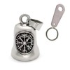 TURTLEDOVE Viking Vegvisir Motorcycle Ride Bell, Stainless Steel Guardian Motorcycle
