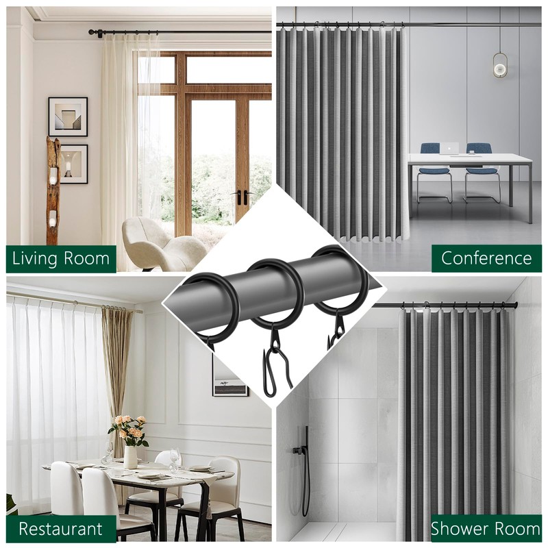 60Pcs Metal Curtain Rings and 60 Pcs Curtain Drapery Pin