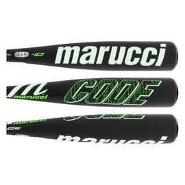 MARUCCI Code USSA Senior League Aluminum Baseball BAT, 2 3/4" Barrel, -10, 29"/19 oz.