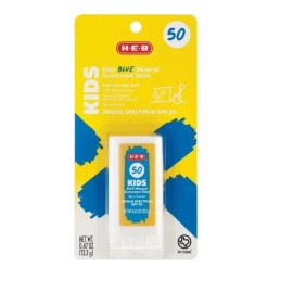 Protector Solar Mineral Azul 50 Para Niños En Barra 13.3g