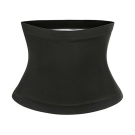 ZLKRHAK Women's Abdominal Belt Abdominal Belt Men's Abdominal Belt Sweat Belt Waist Trainer Abdominal Trainer Sweat Belt Belly Women, Black exterior and silver interior