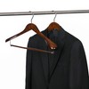 Luxury Wide Shoulder Wooden Hangers 2 Pack, with Locking Bar,