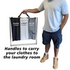 3 Section Laundry Basket for Dark, Light, and Color Clothes