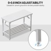 Folding Stainless Steel Table 20X45 Inches for Camping Maintenance Room