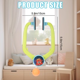 Door Ping Pong Game,Hanging Table Tennis Trainer Portable Set,Adjustable Door Frame Ping Pong Game for Kids,Portable Table Tennis Set with Racket and Balls,Rush Hour Tabletop Games(1Set)