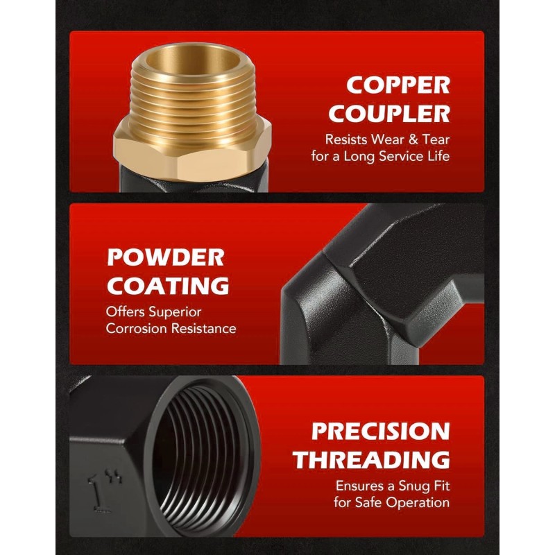 LokoCar 1"NPT Multi Plane 360 Rotating Fuel Pump Tank Hose