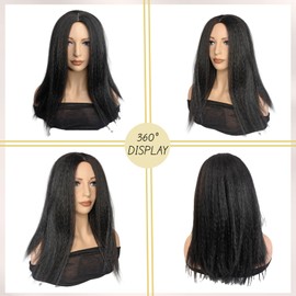 Amikilna Women's Curly Bob Synthetic Wig Short Black with Bangs Heat Resistant 14 Inch (Black)