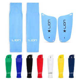 All-in-One Football Sleeve/Guard Combo for Kids – Matching Football Sleeves with Built-In Shin Guards – Perfectly Matches Your Kit Colours - Sky Blue