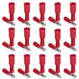 Ruidee 100pcs Bullet Connector 22-16 AWG Insulated Wire Connectors Male Female Electrical Bullet Butt Terminals Quick Splice Wire Crimp Connectors（CPZH/Red)