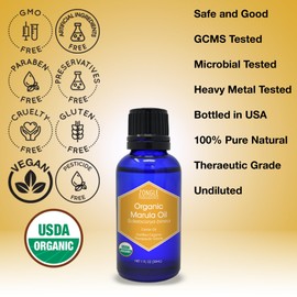 Zongle Therapeutics Organic, Marula Oil – 100% Pure, Marula Oil, for Face, Hair, 1 OZ