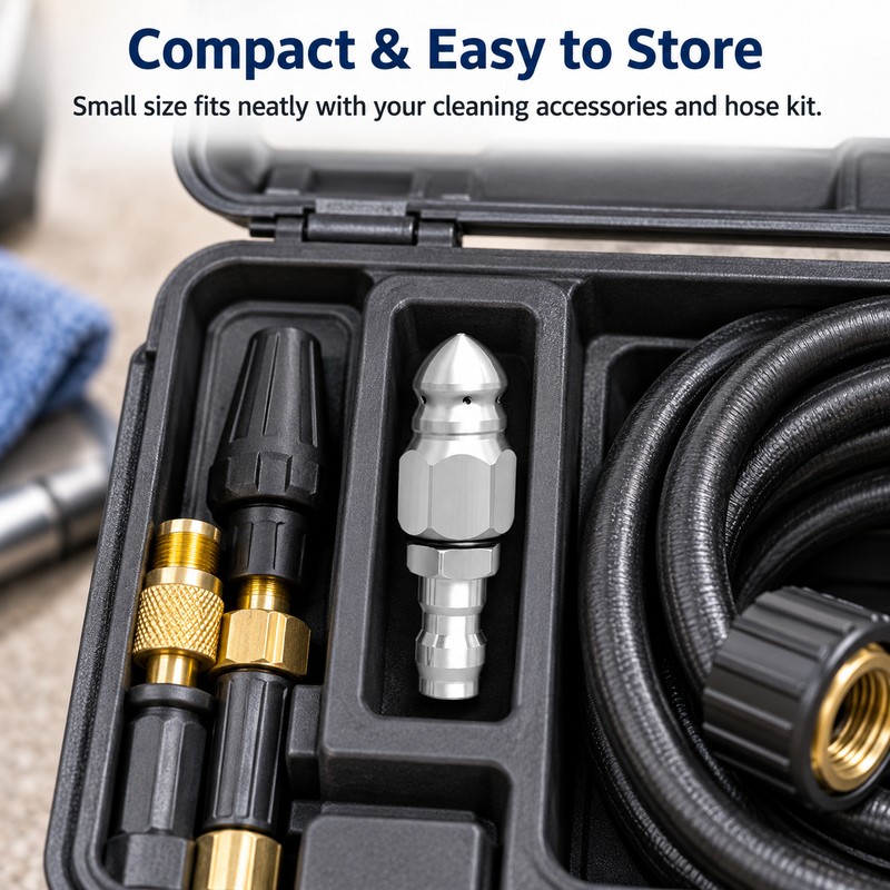 Sewer Jetter Nozzle Kit for Pressure Washer Use – Stainless