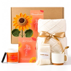 oolevassy Sunshine Gifts for Women, Sunflower Care Package, Box of Sunshine