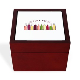 CafePress Its All Good Memory Keepsake Jewelry Box, 5"x5"x3.75"