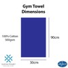aztex Deluxe Cotton Gym Towel with Zipped Pocket, 30cm x