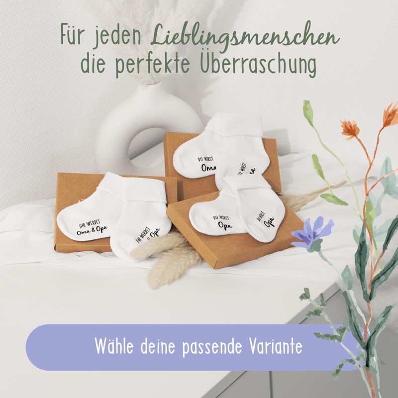 Amari Baby Socks Gift Set - "Du wirst Opa" -
