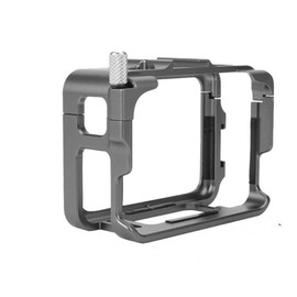 YUULNMOP Aluminum Metal Frame Cage Case for Insta360 Ace/Ace Pro Sports Camera,Vertical Horizontal Protective Frame Housing Sleeve with Double Cold Shoe for Video Light Microphone