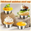 4 Pack Stainless Steel Pudding Cups,4oz Small Jello Molds with
